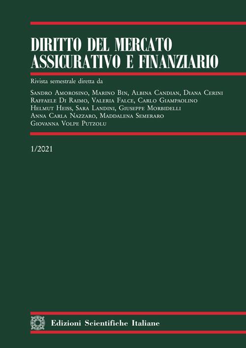 Diritto del mercato assicurativo e finanziario (2021). Vol. 1 - copertina