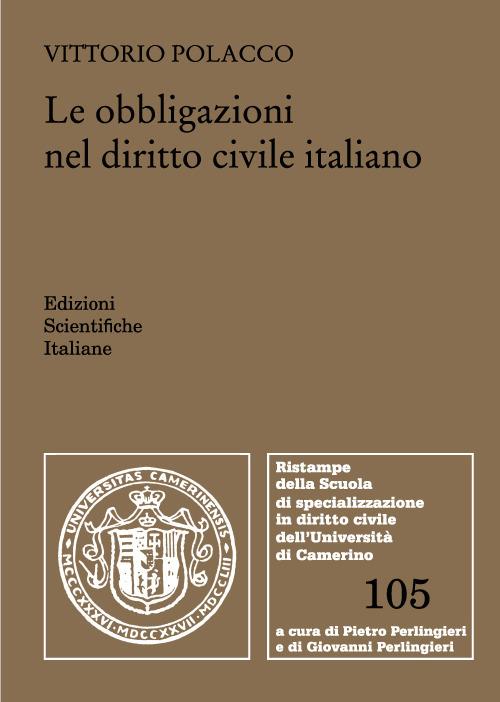 Le obbligazioni nel diritto civile italiano - Vittorio Polacco - copertina