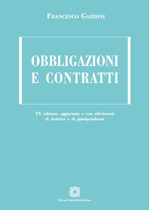 Obbligazioni e contratti - Francesco Gazzoni - copertina