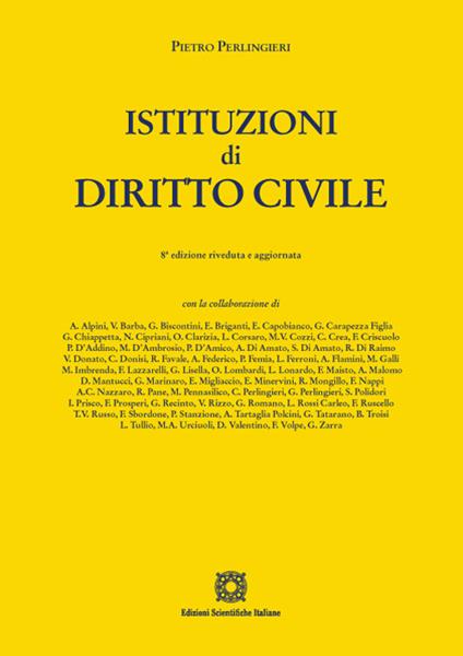 Istituzioni di diritto civile - Pietro Perlingieri - copertina