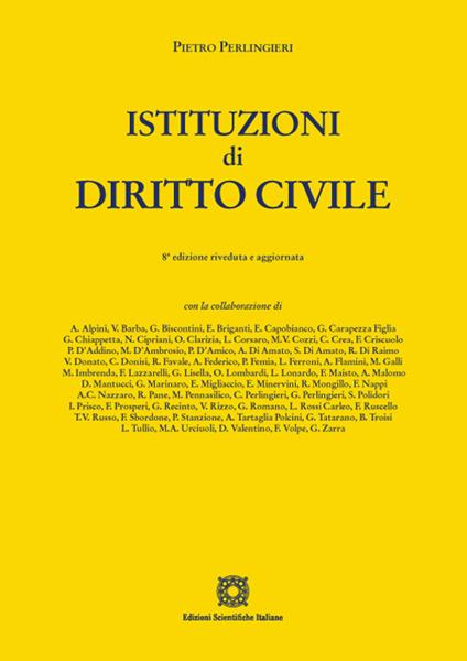 Istituzioni di diritto civile - Pietro Perlingieri - copertina