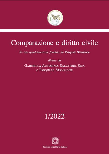 Comparazione e diritto civile (2022). Vol. 1 - copertina