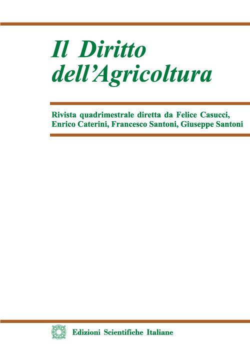 Il diritto dell'agricoltura (2021). Vol. 2 - copertina