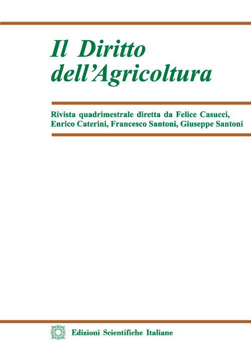 il diritto dell'agricoltura (2021). Vol. 3 - copertina