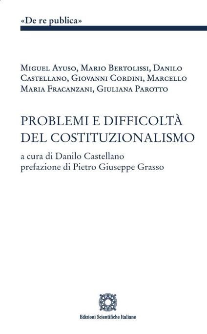 Problemi e difficoltà del costituzionalismo - copertina
