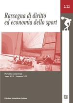 Rassegna di diritto ed economia dello sport (2022). Vol. 2