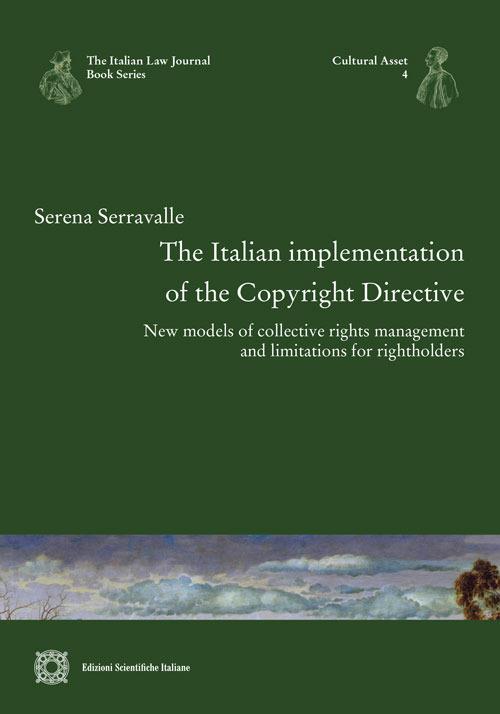 The Italian implementation of the Copyright Directive - Serena Serravalle - copertina