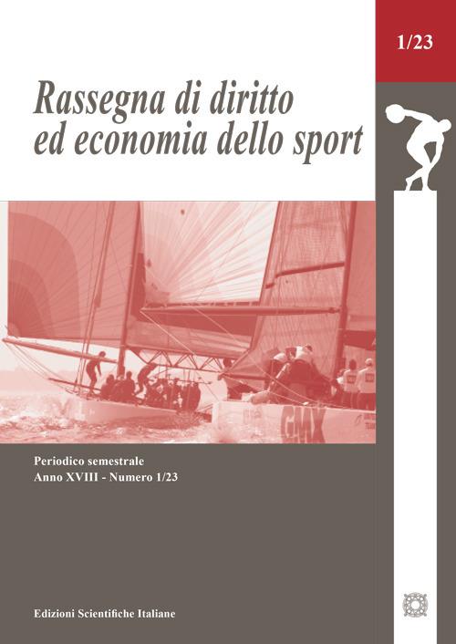 Rassegna di diritto ed economia dello sport (2023). Vol. 1 - copertina