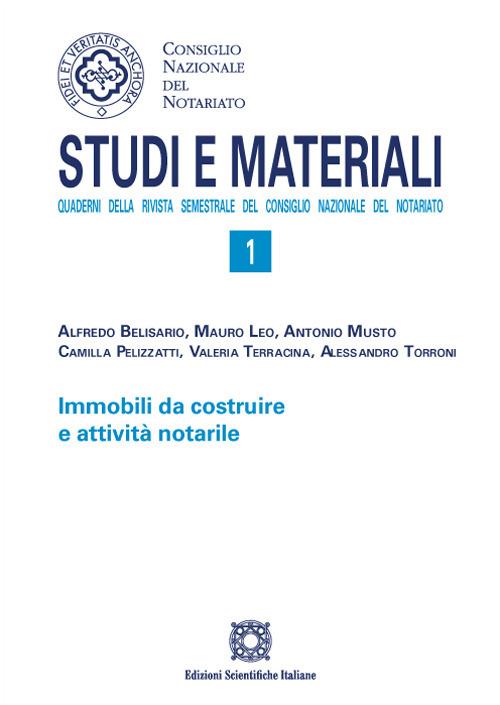 Immobili da costruire e attività notarile - copertina