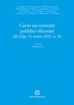Corso sui contratti pubblici riformati dal d.lgs. 31 marzo 2023, n. 36