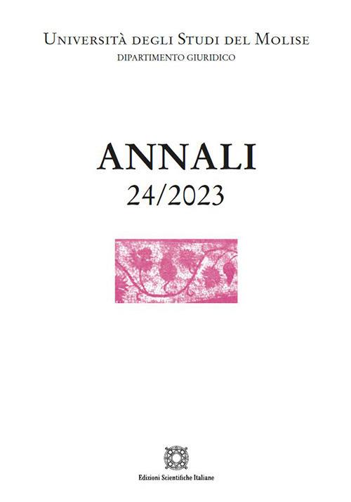 Annali del Dipartimento di scienze giuridico-sociali e dell'amministrazione (2023). Vol. 24 - copertina