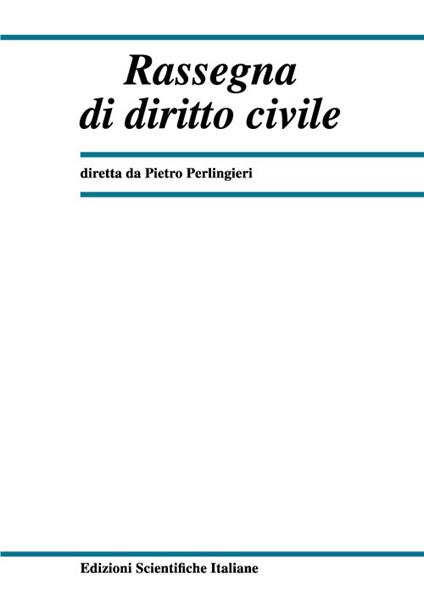 Rassegna di diritto civile (2023). Vol. 2 - copertina