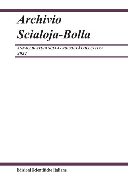 Archivio Scialoja-Bolla (2024) - copertina