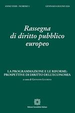 Rassegna di diritto pubblico europeo (2024). Vol. 1