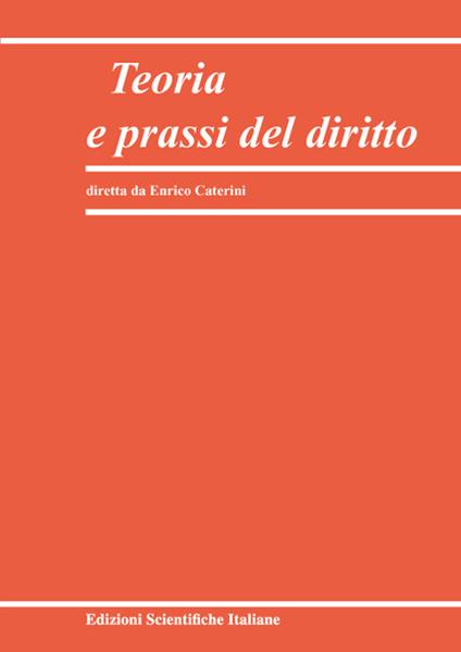 Teoria e prassi del diritto (2024). Vol. 1 - copertina