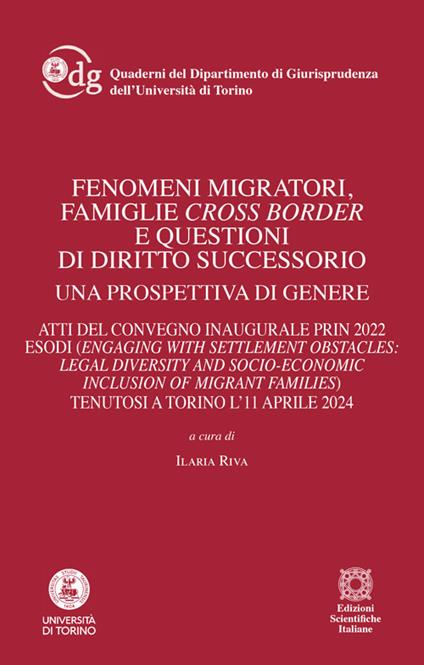 Fenomeni migratori, famiglie cross border e questioni di diritto successorio. Una prospettiva di genere - copertina
