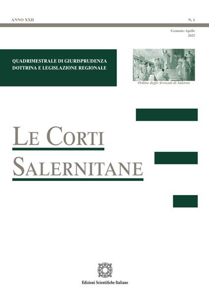 Le corti salernitane (2025). Vol. 1 - copertina