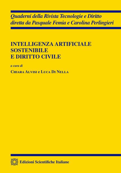 Intelligenza artificiale sostenibile e diritto civile - copertina