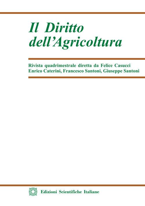 Il diritto dell'agricoltura (2024). Vol. 2 - copertina