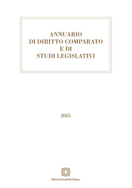 Annuario di diritto comparato e di studi legislativi 2025 - copertina