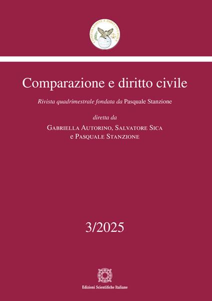Comparazione e diritto civile (2025). Vol. 3 - copertina