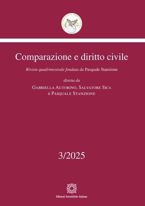 Comparazione e diritto civile (2025). Vol. 3 - copertina