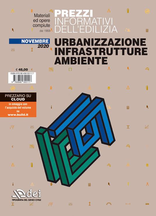 Prezzi informativi dell'edilizia. Urbanizzazione infrastrutture ambiente. Novembre 2020 - copertina
