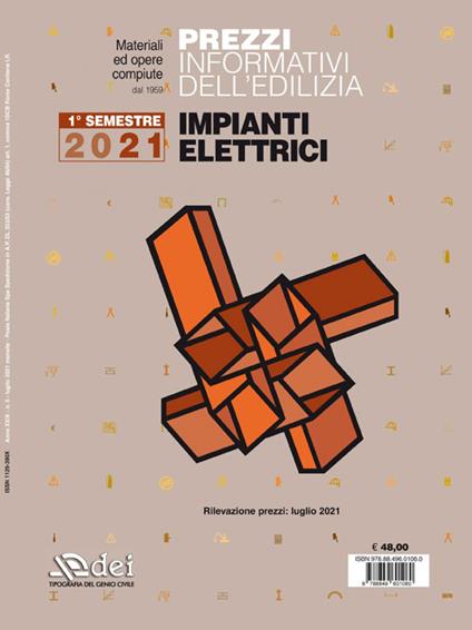 Prezzi informativi dell'edilizia. Impianti elettrici. 1º semestre 2021 - copertina