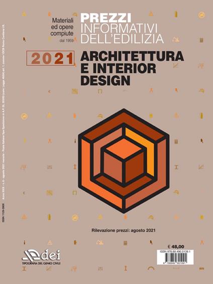 Prezzi informativi dell'edilizia. Architettura e interior design 2021 - copertina