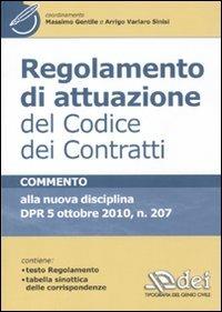 Regolamento di attuazione del codice dei contratti - copertina