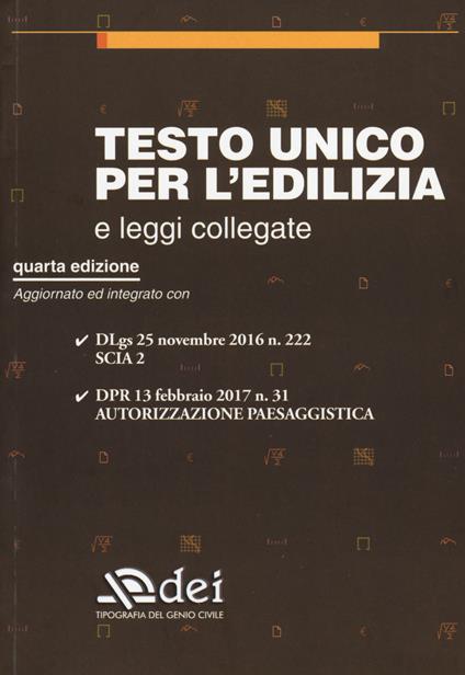 Testo unico per l'edilizia e leggi collegate - copertina