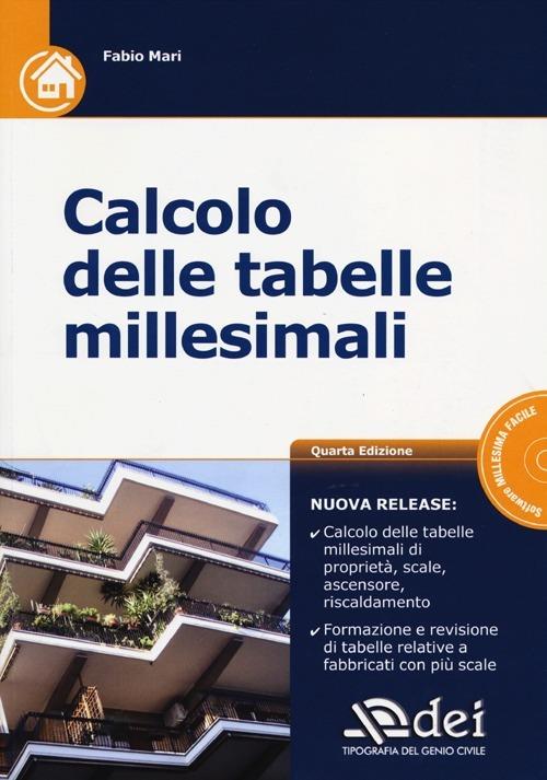 Calcolo delle tabelle millesimali. Con CD-ROM - Fabio Mari - copertina