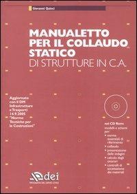 Manualetto per il collaudo statico di strutture in c.a. Con CD-ROM - Giovanni Quinci - copertina