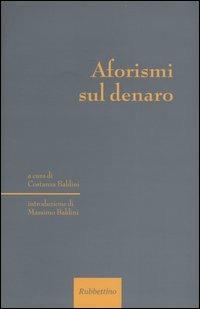 Aforismi sul denaro - copertina