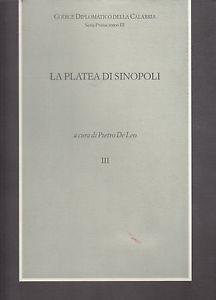 La Platea di Sinopoli - Pietro De Leo - copertina