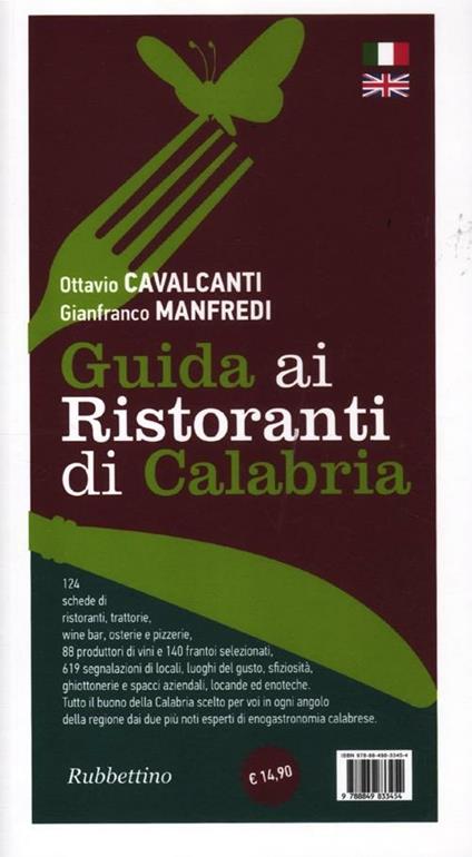 Guida ai ristoranti di Calabria. Ediz. italiana e inglese - Ottavio Cavalcanti,Gianfranco Manfredi - copertina