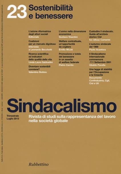 Sindacalismo (2013). Vol. 23 - copertina