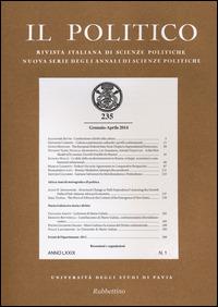 Il politico. Rivista italiana di scienze politiche (2014). Vol. 235 - copertina