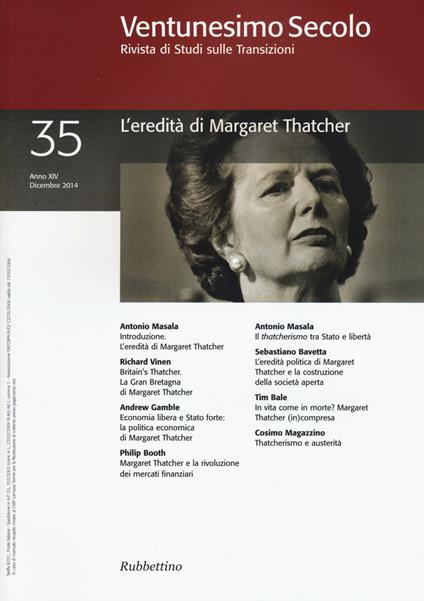 Ventunesimo secolo. Rivista di studi sulle transizioni. Vol. 35 - copertina