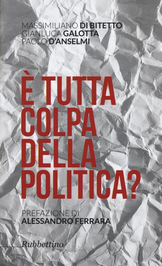 È tutta colpa della politica? - Massimiliano Di Bitetto,Gianluca Galotta,Paolo D'Anselmi - copertina
