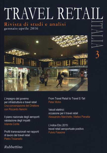 Travel retail Italia (2016). Vol. 3 - copertina