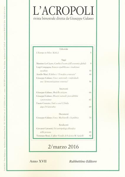 L'acropoli (2016). Vol. 2 - copertina