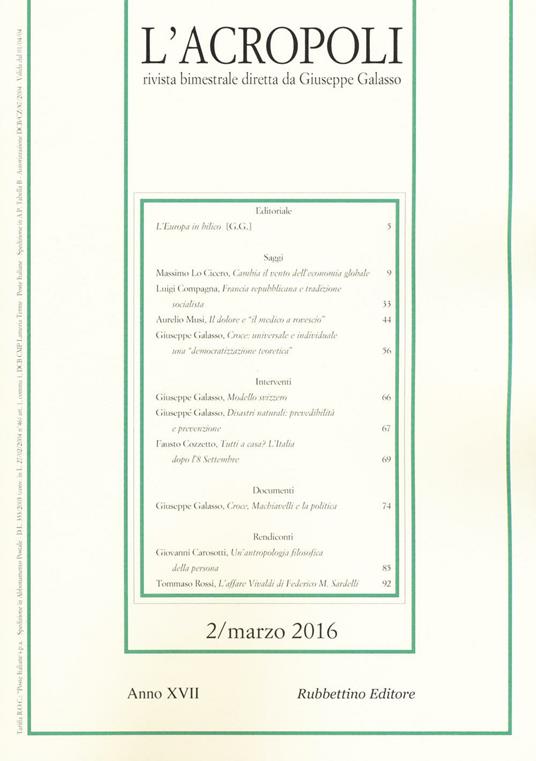L'acropoli (2016). Vol. 2 - copertina