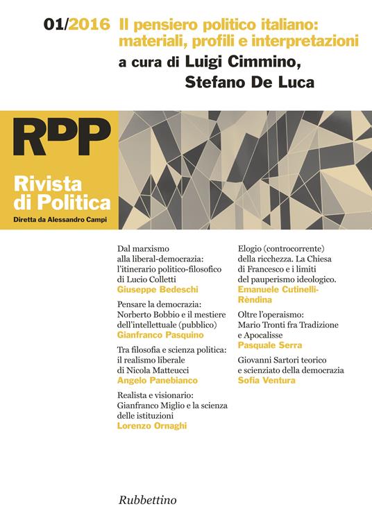 Rivista di politica (2016). Vol. 1 - Luigi Cimmino,Stefano De Luca - ebook