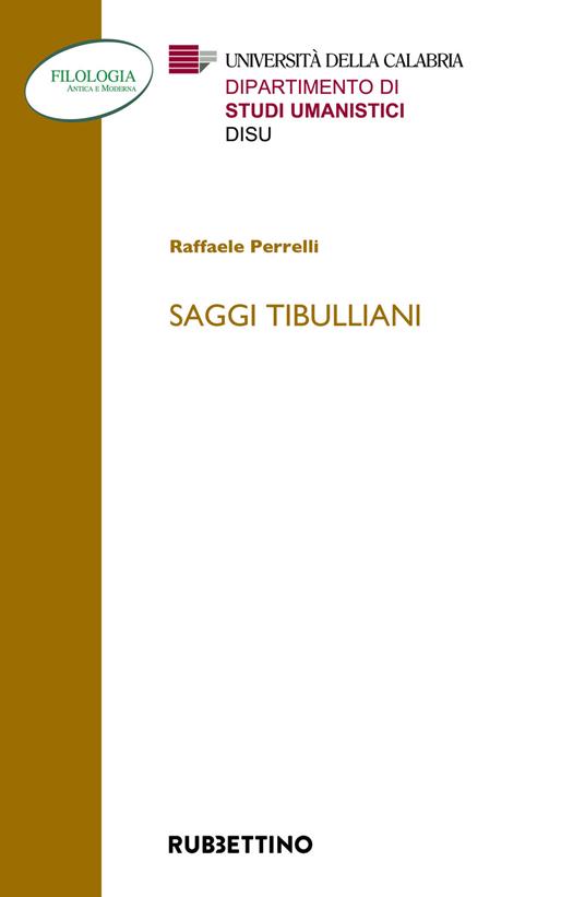 Saggi tibulliani - Raffaele Perrelli - copertina