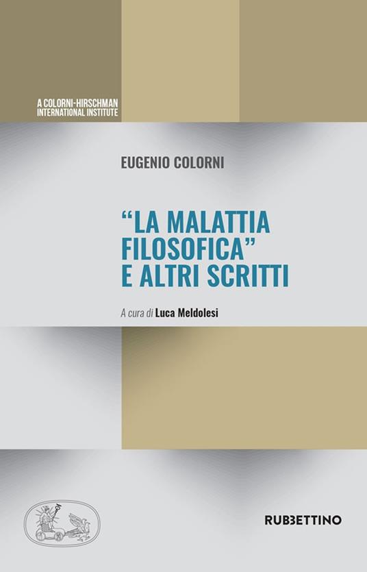 «La malattia filosofica» ed altri scritti - Eugenio Colorni - copertina