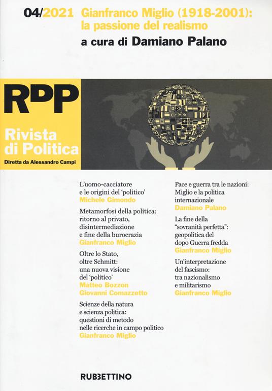 Rivista di politica (2021). Vol. 4: Gianfranco Miglio (1918-2001): la passione del realismo. - copertina