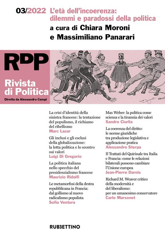 Rivista di politica (2022). Vol. 3: L' età dell'incoerenza: dilemmi e paradossi della politica - copertina