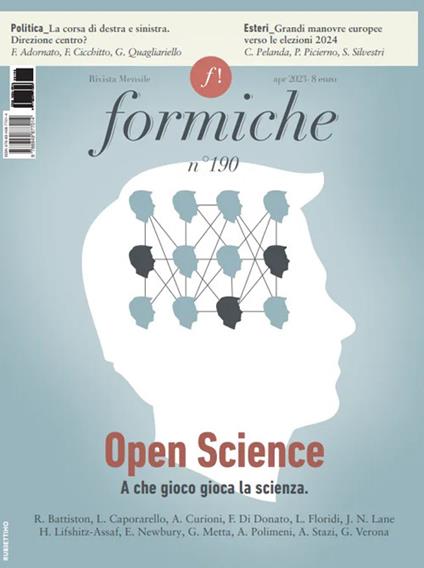 Formiche (2023). Vol. 190: Open Science. A che gioco gioca la scienza - copertina