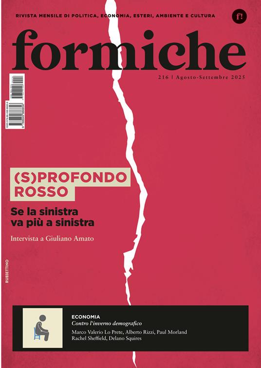 Formiche (2025). Vol. 216: (S)profondo rosso. Se la sinistra va più a sinistra - copertina